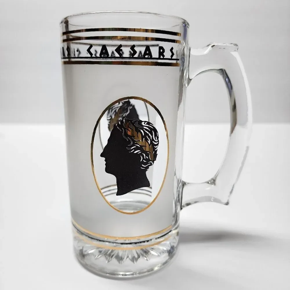 Vintage Caesars Palace Casino Beer Stein Frosted Mug Las Vegas